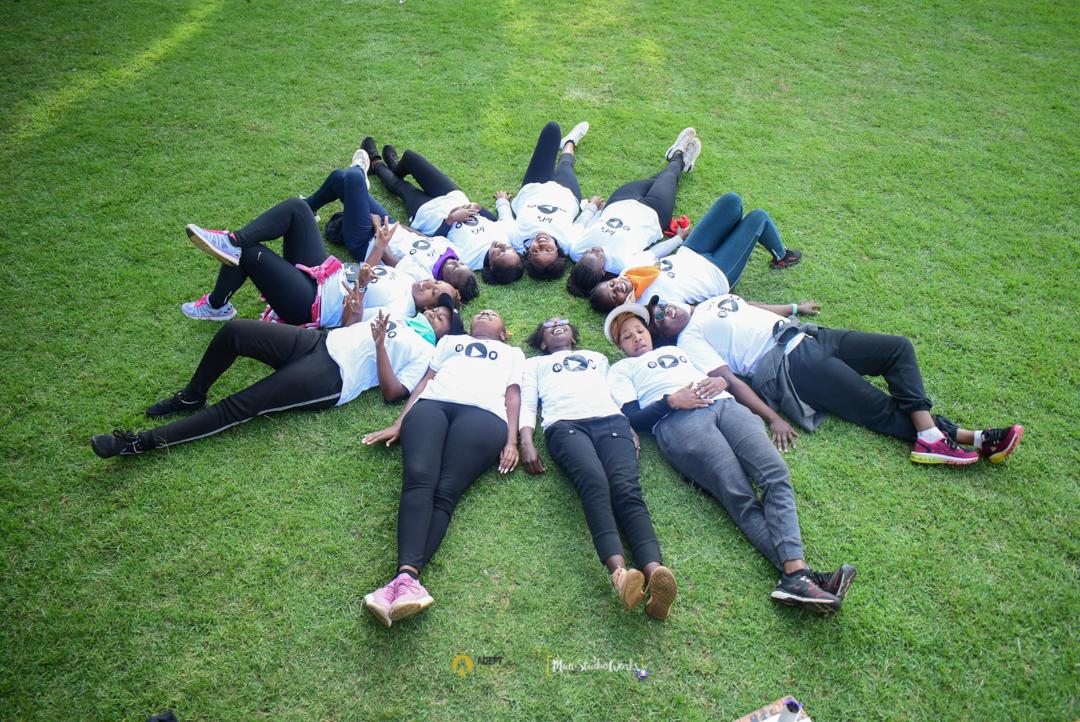 Team activity on the grass